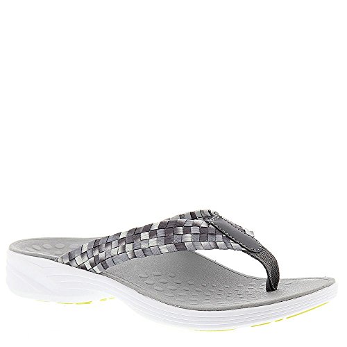 Vionic Women's Hazel Arch Support Thong Sandal Charcoal 8 M US