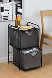 Mesh Cabinet with 2 Drawers in Black