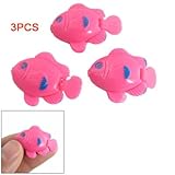 Como Aquarium Decor Hot Pink 3 Pcs Plastic Floating Tail Fish image