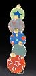 60" Christmas Ball Ornament Stack Gel Lighted Yard Art