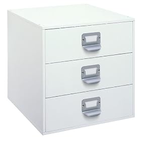 3-Drawer Organizer Cube - White