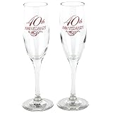  : 40th Anniversary Set of 2 Toasting Flutes