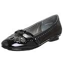 Me Too Little Kid/Big Kid Patent Teardrop & Perfed T-Strap Flat