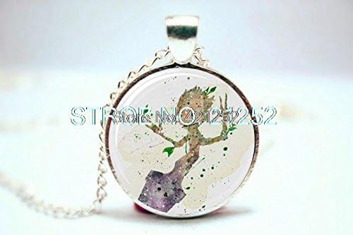 Pretty Lee 2015 Fashion Groot Guardians Of The Galaxy Art Print Necklace Glass Photo Cabochon Necklace Christmas gift