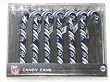 DALLAS COWBOYS Team Logo & Colors CANDY CANE CHRISTMAS ORNAMENT SET (6 pack)