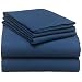 Pinzon 160-Gram Solid Flannel Queen Sheet Set, Cadet Blue