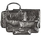 Sephora Brand Luxe Noir Gunmetal Swirl Bag Collection