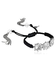 Betsey Johnson "Iconic Stone" Crystal Gem Pulley Bracelet, 9.5"