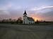 A Beautiful Sunset View of Saint Johns Lutheran Church in Wahepton Artists Photographic Poster Print, 18x24