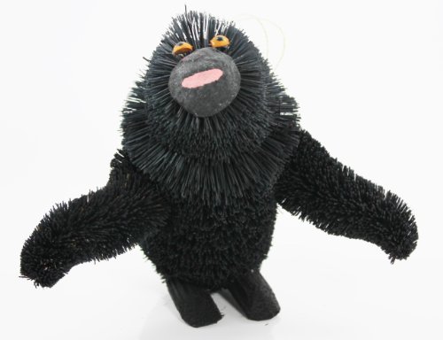 Martha Stewart Buri Bristle Brush Standing Gorilla Christmas Ornaments