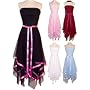 Strapless Fairy Mesh Formal Gown Ribbon Trim