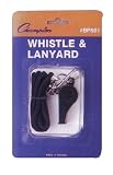 Champion Sports Medium-Weight Plastic Whistle and Lanyard