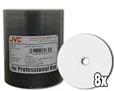 JVC/Taiyo Yuden 8x White Inkjet Printable 4.7GB DVD+R in Tape Wrap - 100pk