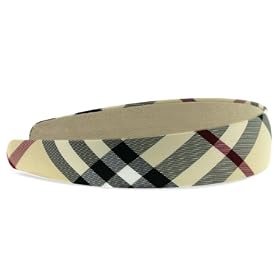 Thick Brown Burberry Inspired Plaid Head Band