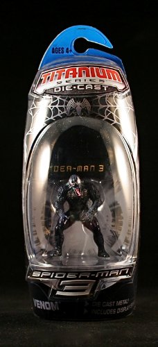  VENOM from SPIDER-MAN 3 Titanium Series * 3 INCH * Die Cast Figure and Display Stand