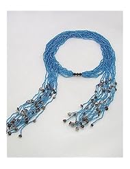 Light Sky Blue Seed Bead Belt