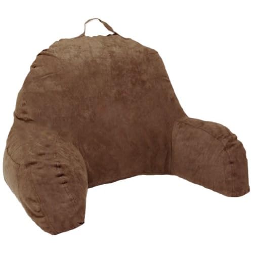 Deluxe Comfort Microsuede Bedrest Pillow Brown