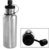 Eco-Friendly Silver Brushed Stainless Steel 25oz Wide Mouth Sports Water Bottle – Sports Cap – BPA-Free