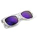 KUSH - KUSH Horn Rimmed Sunglasses With UV400 Protected Mirrored Lens