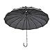 Topwedding 35'' Nylon Pagoda Vintage Parasol Bridal Rain Umbrella,Black
