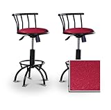 2 24"-29" Glitter Wine / Maroon Seat Black Adjustable Specialty / Custom Ba ....