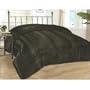 NEW SATIN COMFORTER - REVERSIBLE, FULL/QUEEN, NAVY BLUE
