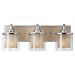 Murray Feiss Belleaire VS17103CH Travertine Reversible 3-LT 300w (8"H x 21"W) Vanity Light in Chrome