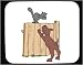 Decorated Mouse Pad with cat, chasing, fence, pet, animal, dog