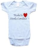 MADE IN NORTH CAROLINA - NORTH CAROLINA BABY - State-series - White, Blue or Pink Onesie / Baby T-shirt
