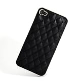 iPhone 4  4S / キルティング ケース ラムレザー使用 本革 / ブラック