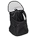 Petroad Large Outdoor Travel Pet Backpack Carrier with Top Mesh Sided Pocket for Dogs and Cats,Black