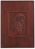 Italian Leather Wine Journal, Label Area, Embossed Designs, Gift Boxed, 7x10" Italian Leather Wine Journal, Label Area, Embossed Designs, Gift Boxed, 7x10"