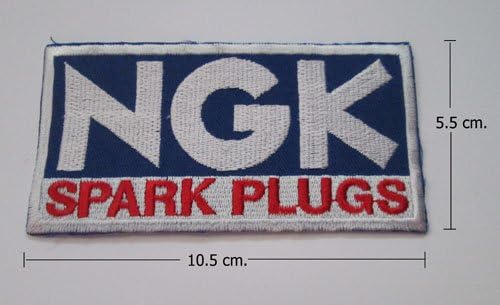 New NGK SPARK PLUGS Embroidered Iron On Patches