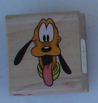 Pluto With Toung Hanging Out Wood Mounted Rubber Stamp (discontinued) From Rubber Stampede