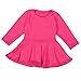 AMA(TM) Baby Girl Kids Cotton Long Sleeve Princess Ruffled Swing Party Dress