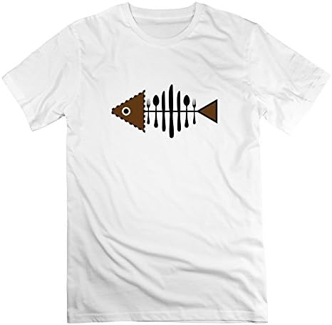 FJSC Men's Fish Bone Cutlery Tee White Small