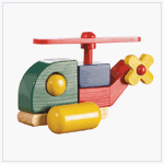 WOOD HELICOPTER TOY