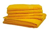 Kinzler H-08023 / 06 Frottier Handtuch-Set, 500 g/m², 6-teilig,gelb