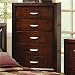 Home Line B367C Converse and Vasa Contemporary 5 Drawer Chest