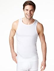 3 Pack Pure Cotton Sleeveless Vests