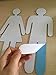 BestGrew® Modern Acrylic Adhesive Backed Mirror Men's and Women's or Unisex Bathroom Sign