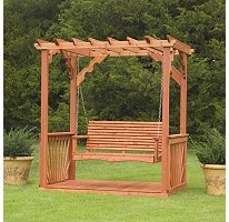 Cedar Pergola Adds Some Swing to Your Outdoor Decor