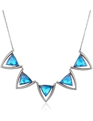 Kensie "Ice Ice Baby" Hematite-Plated Triangle Collar Necklace, 18"
