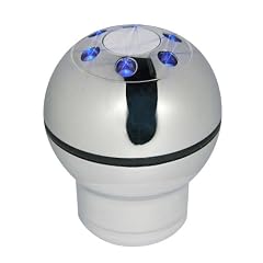 Eufab 17153 Alu-Schaltknauf mit 6 beleuchteten LED in blau, 3 Funktionen, verchromt, mit und ohne RWGA