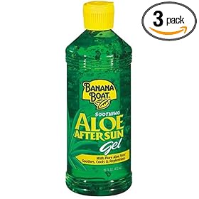 Banana Boat Aloe Vera Sun Burn Relief Gel, 16-Ounce Bottles (Pack of 3) by Banana Boat