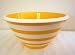 Ronnie's Terramoto Ceramic, Large Mixing Bowl, 4 Quart, Sunflower Yellow Stripes