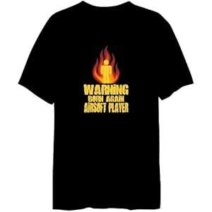 Warning - Born Again Airsoft Player Sport Herren T-Shirt (Schwarz, Größen X-Small - XXX-Large) Warning - Born Again Airsoft Player Sport Herren T-Shirt (Schwarz, Größen X-Small - XXX-Large)