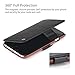 1byone Genuine Leather Wallet Stand Folio Case with Card Slot for iPhone 6/6s, Black