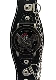 TimerMall OEM - Montre Homme - Quartz - Cuir - Aigle Noir Dial Bracelet synth??tique analogique ?? quarSport Watches