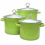 41H94EtMvUL. SL160  Calypso Basics 3 Piece Stockpot Set with Glass Lids, Lime